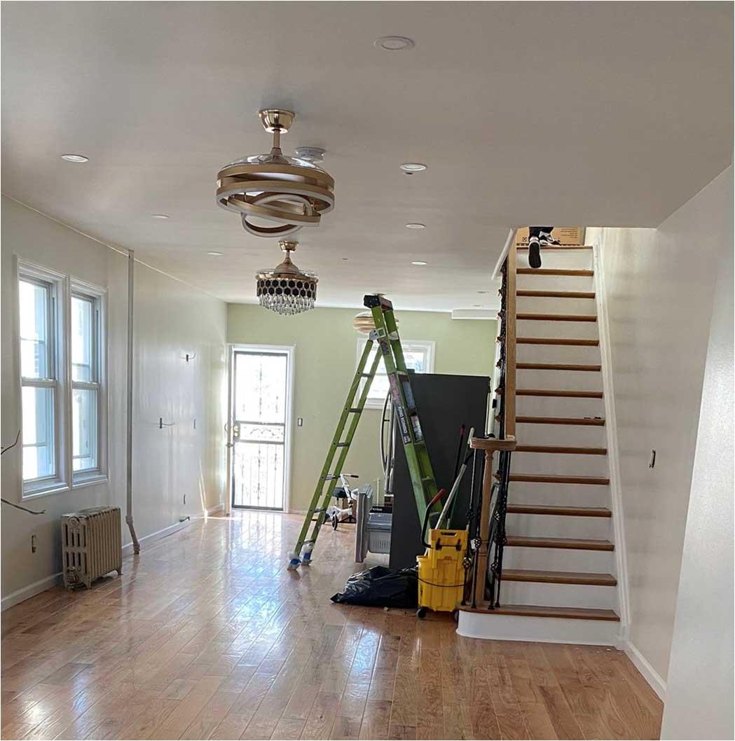 Insurance claims processing — fully restored property after disaster recovery